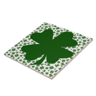Azulejo De Cerâmica Shamrocks e Chapéus Superiores 3