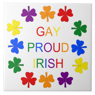 Azulejo De Cerâmica Shamrocks irlandeses LGBT Gay orgulhosos