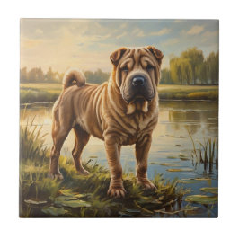 Azulejo De Cerâmica Shar Pei
