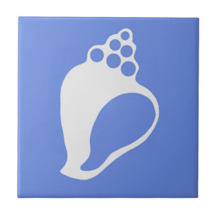 Azulejo De Cerâmica Shell Azul