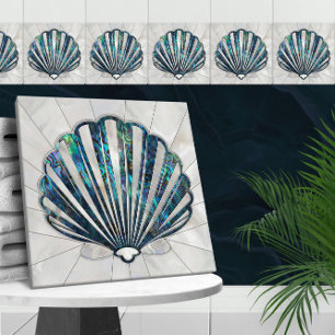 Azulejo De Cerâmica Shell Scallop - Abalone e Pérola