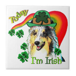 Azulejo De Cerâmica Shetland Sheepdog St Patricks