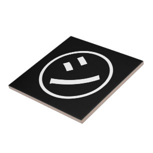 Azulejo De Cerâmica ㋛ Shi Kana Katakana sorrindo Emoji / Emoticon