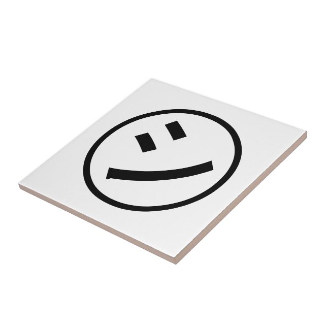 Azulejo De Cerâmica ㋛ Shi Kana Katakana sorrindo Emoji / Emoticon (Lateral)