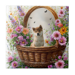 Azulejo De Cerâmica Shiba Inu Puppy