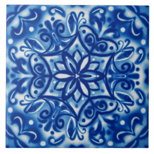 Azulejo De Cerâmica Shibori Snowflake