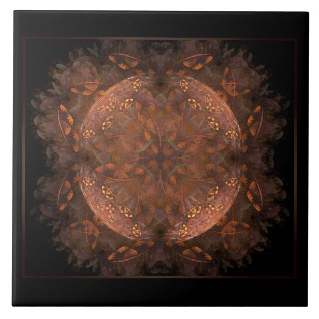 Azulejo De Cerâmica Shimmer de cobre ouro (Frente)