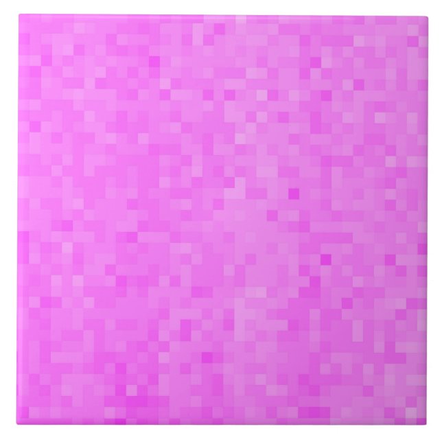 Azulejo De Cerâmica Shimmer Mosaico Rosa Quente, (Frente)