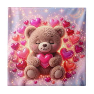 Azulejo De Cerâmica Shiny Teddy Love Tile 💖Ceramic Tile