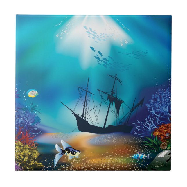 Azulejo De Cerâmica Shipwreck (Frente)