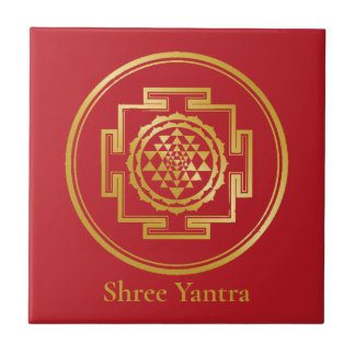 Azulejo De Cerâmica Shree Yantra Auspicous - Símbolo Geométrico Sagrad