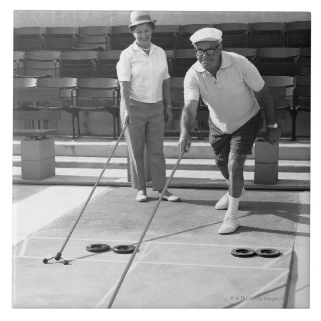 Azulejo De Cerâmica Shuffleboard (Frente)