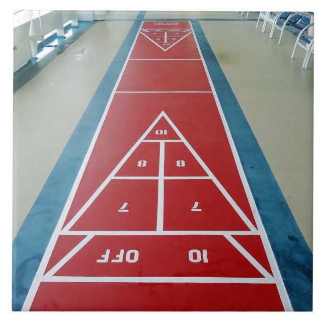 Azulejo De Cerâmica Shuffleboard a bordo (Frente)