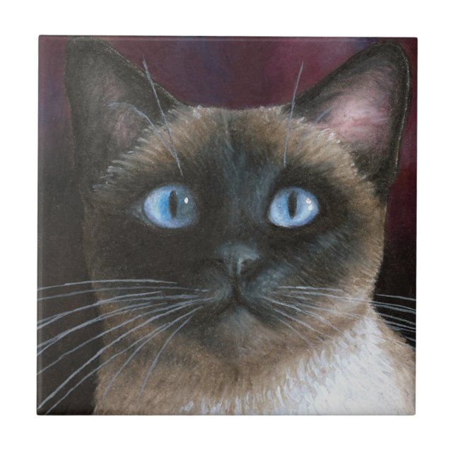 Azulejo De Cerâmica Siamese Cat 548 (Frente)