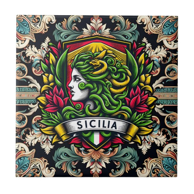 Azulejo De Cerâmica Sicilia Sicilia Design (Frente)