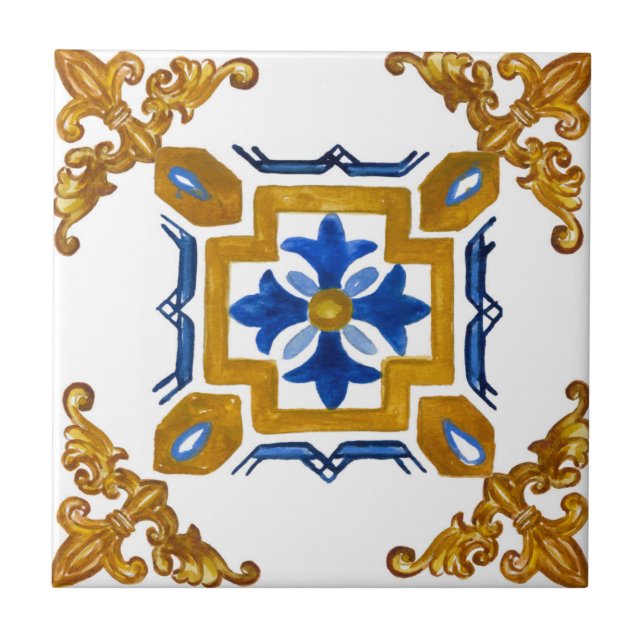 Azulejo De Cerâmica Sicilian,majolica,tiles,    (Frente)