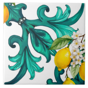 Azulejo De Cerâmica Siciliano,verão,limão,mosaico,verde,