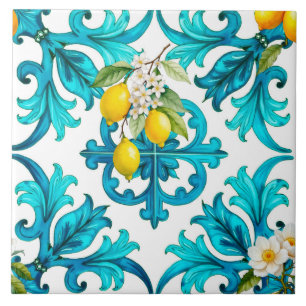 Azulejo De Cerâmica Siciliano,verão,limão,mosaico,verde,