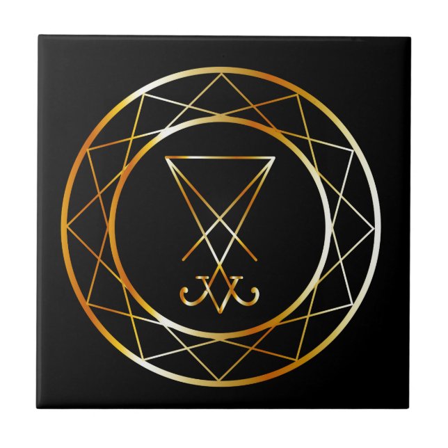 Azulejo De Cerâmica Sigil de Lucifer (Frente)