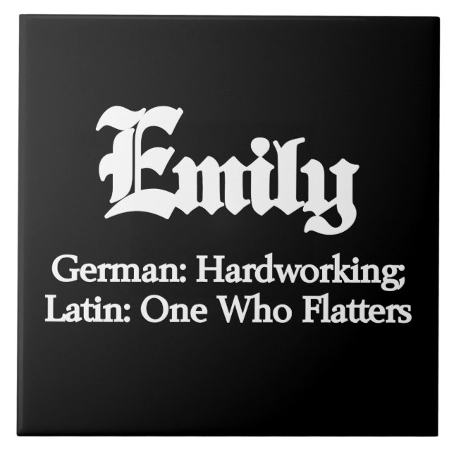 Azulejo De Cerâmica Significado de Emily (Frente)