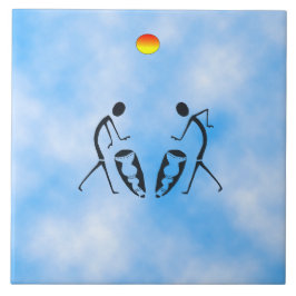 Azulejo De Cerâmica Silhouette Dancers Celebração