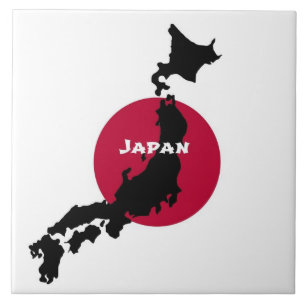 Azulejo De Cerâmica Silhouette do Japão