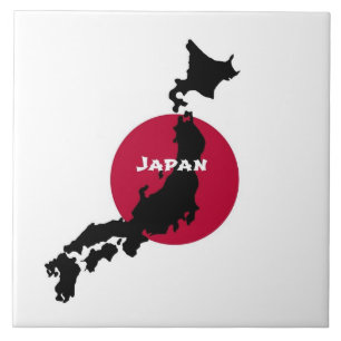 Azulejo De Cerâmica Silhouette do Japão