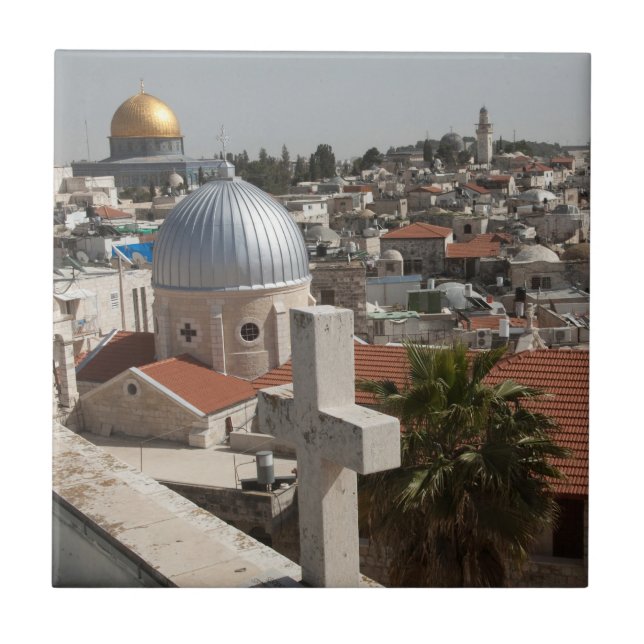 Azulejo De Cerâmica Silhueta de Jerusalém Antiga (Frente)