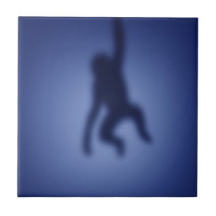 Azulejo De Cerâmica Silhueta do macaco