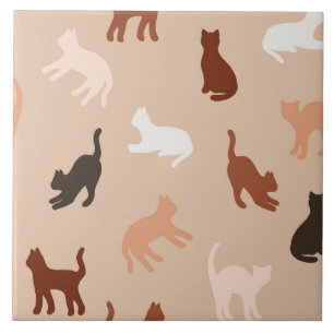 Azulejo De Cerâmica Silhute de gato