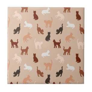 Azulejo De Cerâmica Silhute de gato