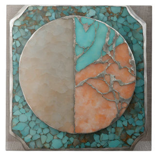 Azulejo De Cerâmica Silver and Peach stone texture