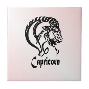Azulejo De Cerâmica Silver Capricórnio do Mar Caprino Zodiac