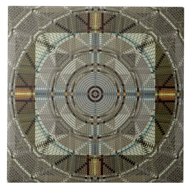 Azulejo De Cerâmica Silver Filigree (Frente)