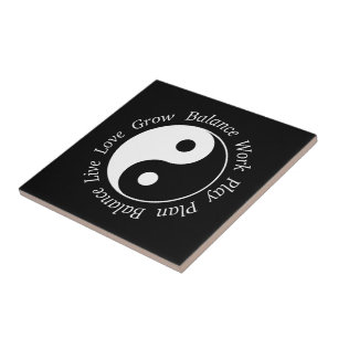 Azulejo De Cerâmica Símbolo Balance Yin Yang