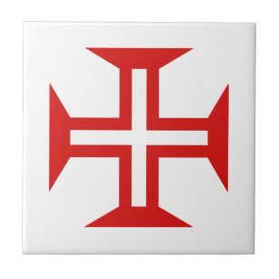 Azulejo De Cerâmica Símbolo da bandeira da cruz do país de Portugal