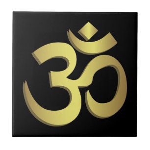 Azulejo De Cerâmica Símbolo da ioga do OM (Aum) Namaste