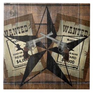 Azulejo De Cerâmica Símbolo de dois pistolas ocidentais russo do Texas