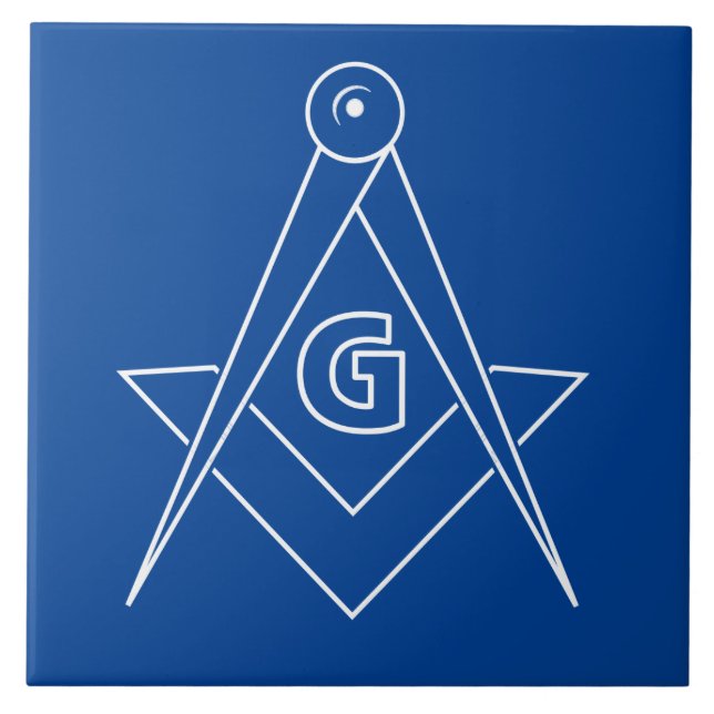Azulejo De Cerâmica Símbolo de maçonaria (Frente)