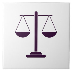 Azulejo De Cerâmica Símbolo de Serviços Jurídicos Escalas da Justiça