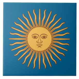 Azulejo De Cerâmica Símbolo do deus de Sun
