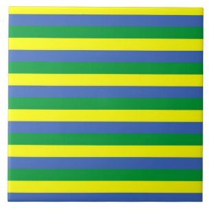 Azulejo De Cerâmica símbolo do país, símbolo do gabão, azul, amarelo