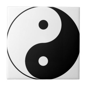 Azulejo De Cerâmica Símbolo Filosófico Motivacional Yin e Yang