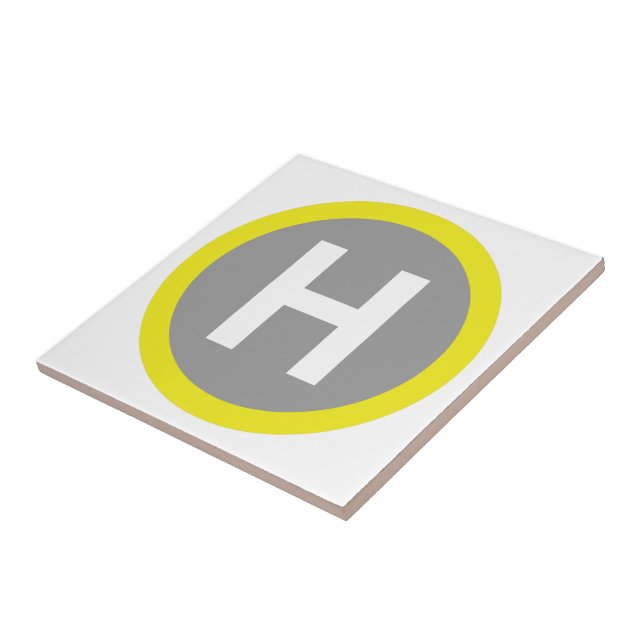 Azulejo De Cerâmica Símbolo Helipad (Lateral)