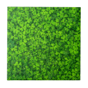 Azulejo De Cerâmica Símbolo irlandês verde Ireland dos trevos do tre