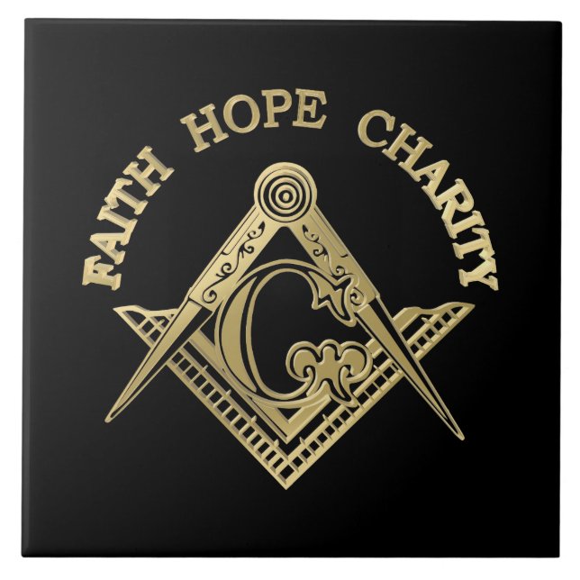 Azulejo De Cerâmica Símbolo maçônico (Frente)