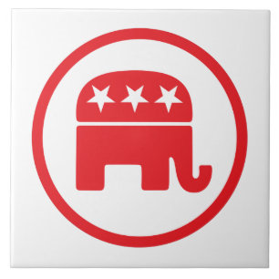 Azulejo De Cerâmica Símbolo Político do Partido Republicano (Elefante)