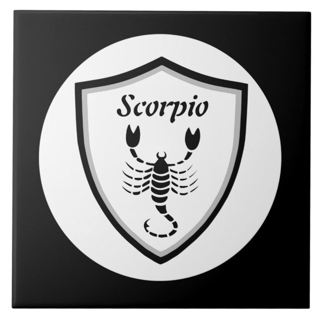 Azulejo De Cerâmica Símbolo Scorpio (Frente)