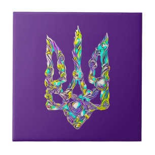Azulejo De Cerâmica Símbolo ucraniano trident