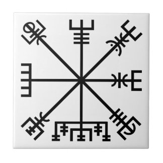 Azulejo De Cerâmica Símbolo Viquingue Vegvisir